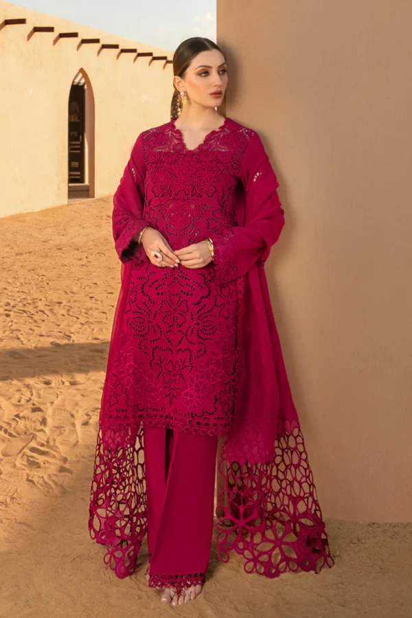 AL IMRAN RANG RASIYA 3 PIECE CHIKANKARI LAWN